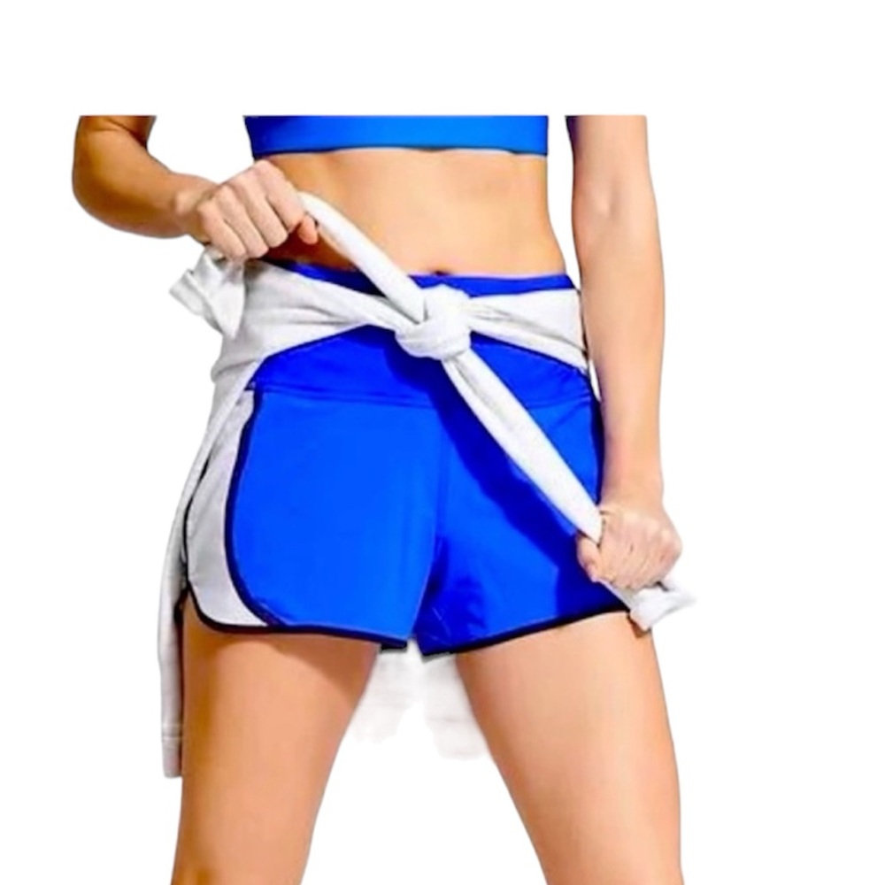 Athleta High Rise Acceleration shorts-Royal Blue-Medium